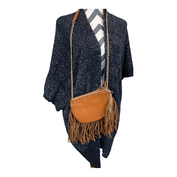 ALDO Brown Leather Multicompartment Crossbody Purse - Picture 4 of 9